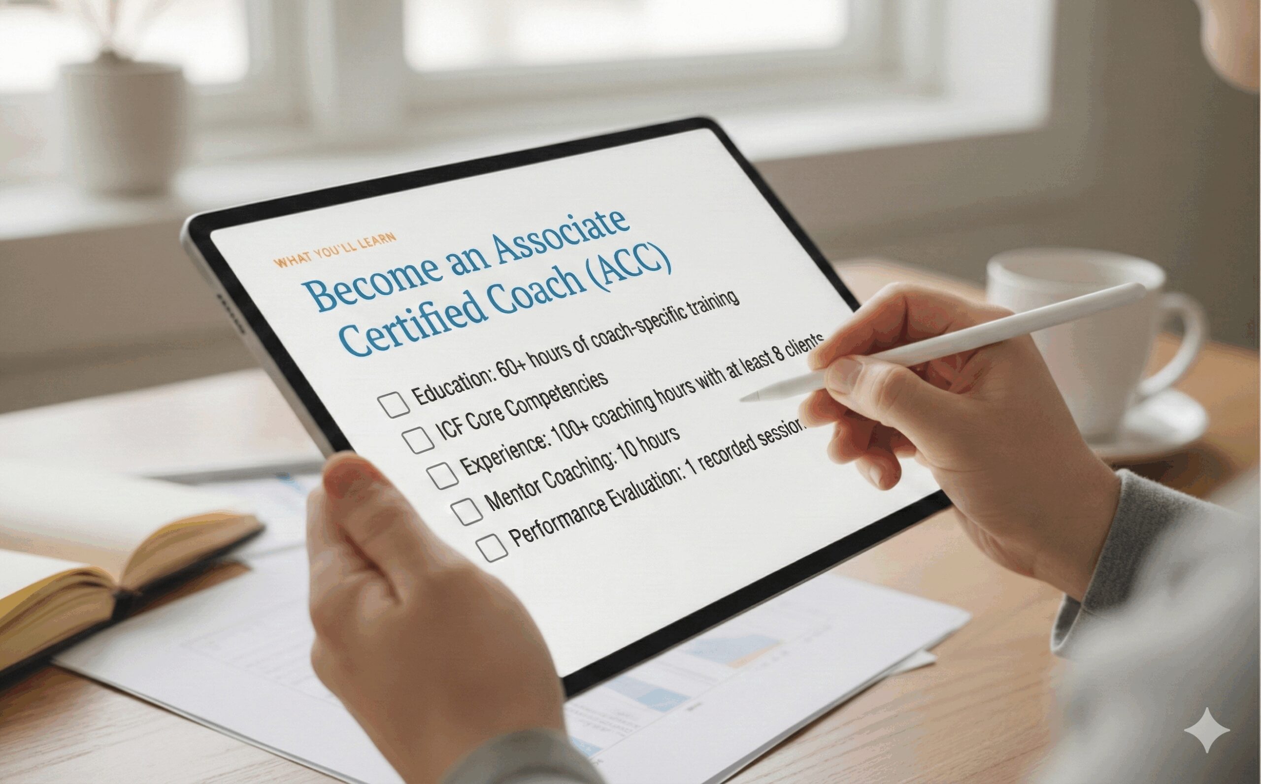 Coach leading a live information session